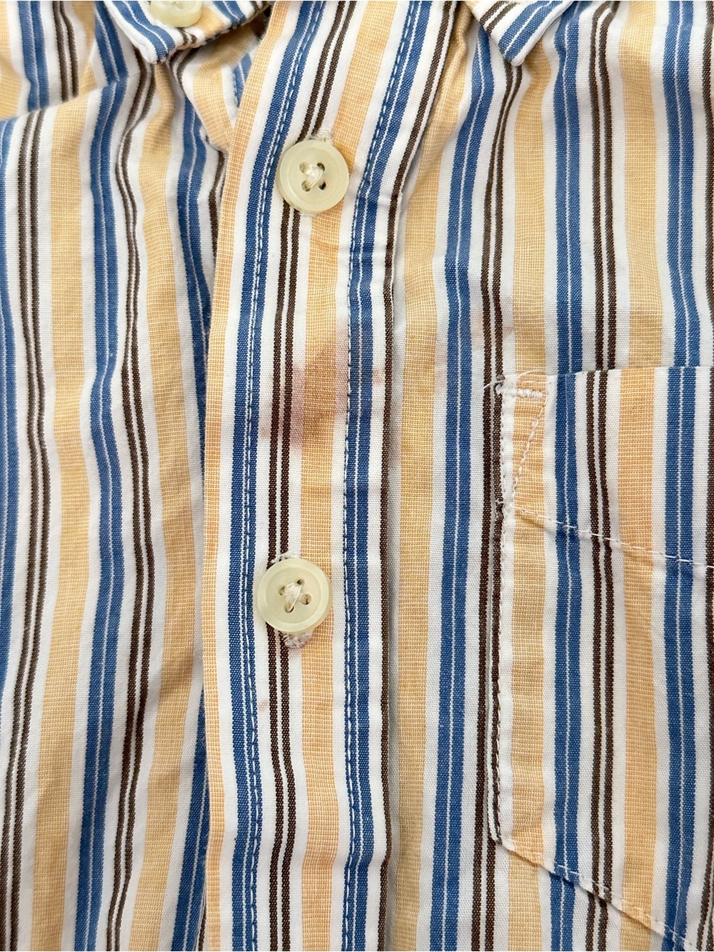 Children’s Place 4T Toddler Kid’s Striped Button Shirt Pastel Soft Lightweight - Picture 2 of 5